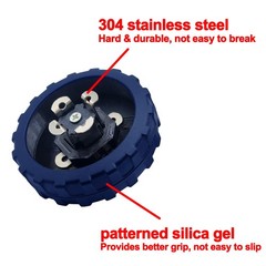 2PCS Upgraded Replacement Wheel for Hart 20V Stick Vacuum, Dark Blue