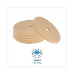 Boardwalk Burnishing Floor Pads, 20″ Diameter, Tan, 5/Carton