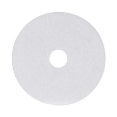 Boardwalk® Standard Polishing Floor Pads, 17 Diameter, White, 5/Carton