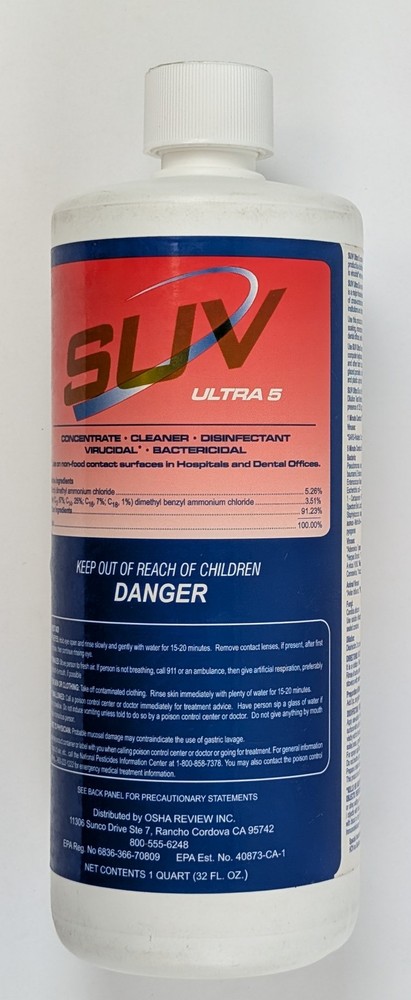 SUV Ultra 5 Concentrated Multi Surface Cleaner Solution 1 Quart
