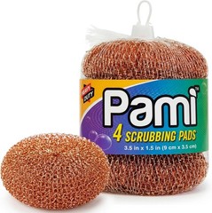 PI Heavy Duty Non Scratch Copper Scrubbers for Pots and Pans, Copper