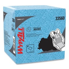 Kimtech* KIMTEX Wipers, 1/4 Fold, 12 1/2 x 13, Blue, 66/Box, 8 Boxes/Carton