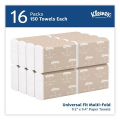 Kleenex 01890 9.2 in. x 9.4 in. 1-Ply Multi-Fold Paper Towels – WT (2400/CT) New