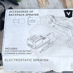 Electrostatic Sprayer 16.8V Lithium Ion Battery & Charger Set for Backpack