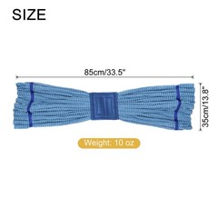 Mop Head Replacement Microfiber Floor Cleaning 10 oz 33.5 Inch, Blue
