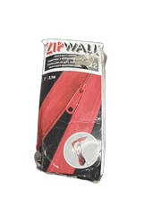 ZipWall HDAZ2 Heavy Duty 3″x84″ Adhesive Zippers 2-Pack with Hooks & Cutter, Red