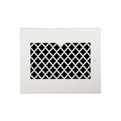 Tuscan 15 In. X 12 In. Steel Gravity Baseboard Floor Register, White/Powder Coat