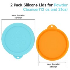 4 Pack Silicone Powder Cleanser Lids, Compatible with Bar Orange and Blue