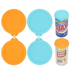 4 Pack Silicone Powder Cleanser Lids, Compatible with Bar Orange and Blue