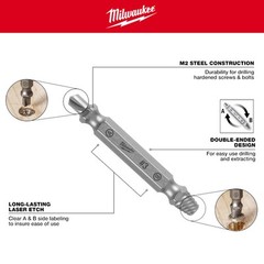 Milwaukee 49-57-9001 M2 Steel Screw Extractor Set 4PC
