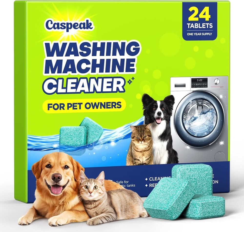 2X Power Deep Cleaning Washing Machine Cleaner Tablets No More Odor & Pet Fur…