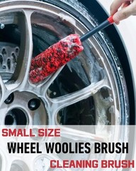 Wheel Brushes for Cleaning Wheels (4 Pro Pack)- 2X Soft Whe Color: Red & Black