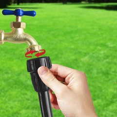 WZFLRUA Hose To 1/2 Inch Irrigation Tubing 3/4″ to 1/2″ Faucet Adapter, Black