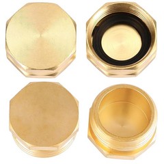 4 PCS 3/4″Garden Hose End Caps,Brass Garden Cap Male 4 Pack, Cap&Plug