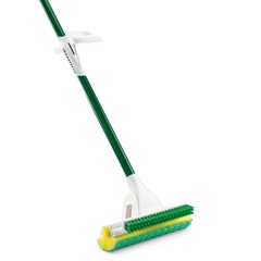 Libman Nitty Gritty Sponge Mop with Steel Handle & Built-in Scrub Brush