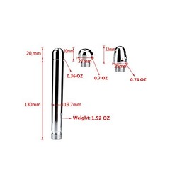 Bathroom Handheld 3 Heads Aluminum Enema Shower 1 Count (Pack of 1), Silver