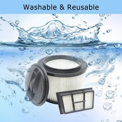 2 Pack VF408 HEPA Filter Replacement for Vacmaster 4 White, Black