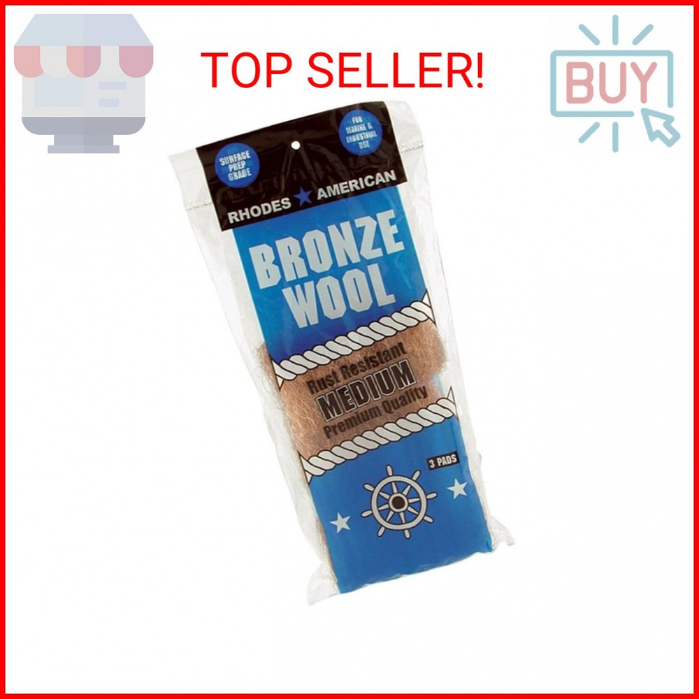 Homax – 33873123019 Medium Grade Bronze Wool, 3 pad
