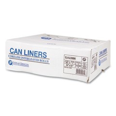 Inteplast Group Can Liners, 16 gal, 8 mic, 24″ x 33″, 50 Bags/Roll, 20 Rolls/CT