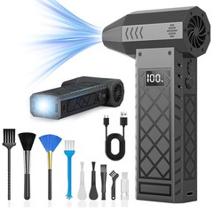 Compressed Air Duster, 260000RPM Powerful Mini Electric Dust Blower, Recharge…