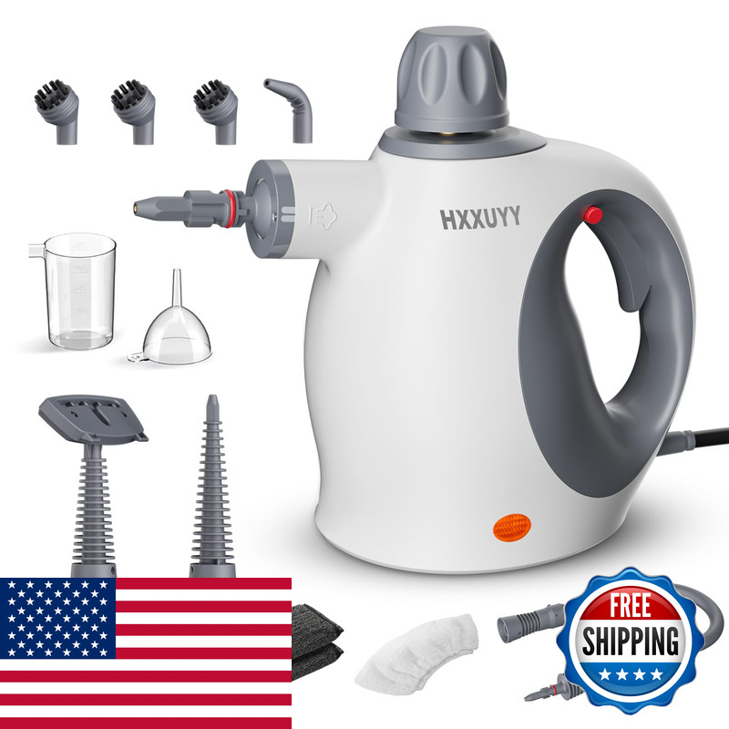 Hxxuyy Multi-Surface Handheld Pressurized Steam Cleaner 13 Pcs Accessory