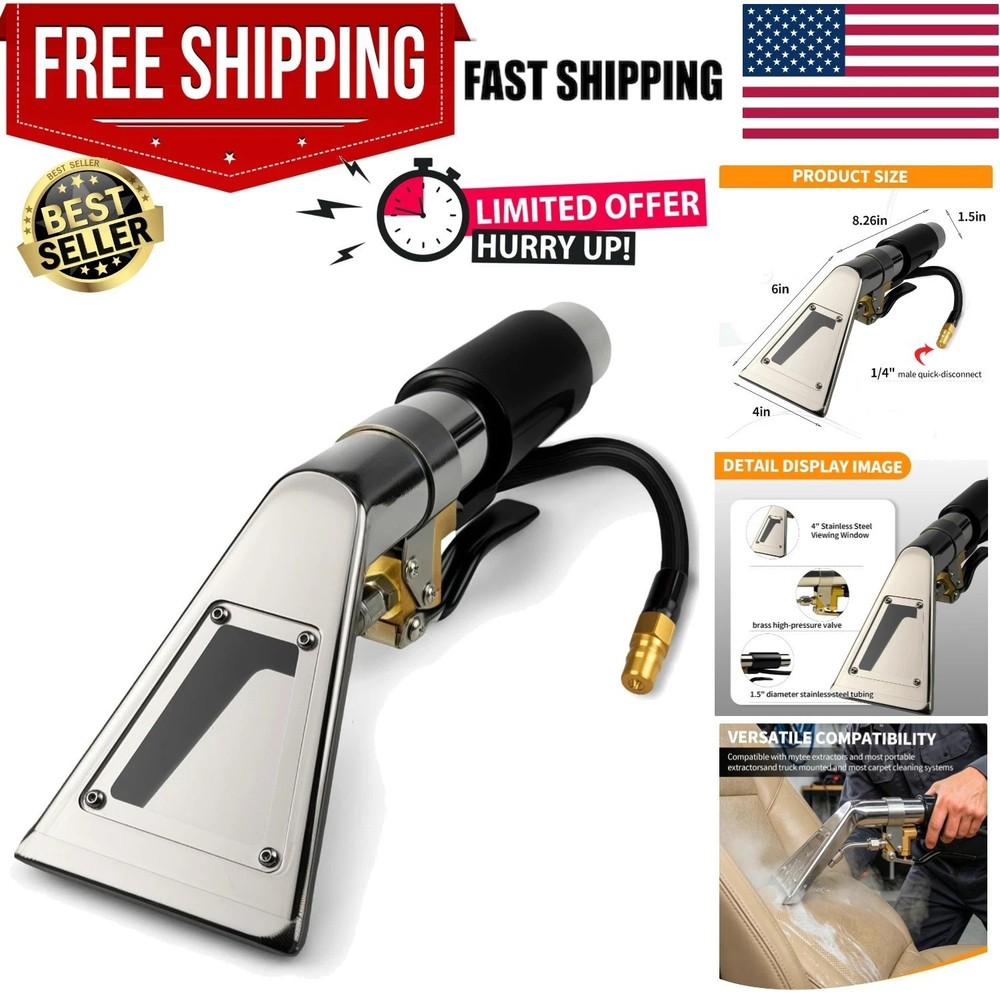 Multi-Surface Upholstery Extractor with Clear Head for Effortless Spot Cleaning