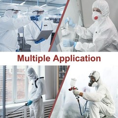 Hazmat Suit Disposable Coverall | Heavy Duty Full Body Painters Suit in 7 Siz…