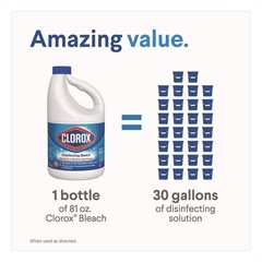 REGULAR BLEACH WITH CLOROMAX TECHNOLOGY, 81 OZ BOTTLE, 6/CARTON