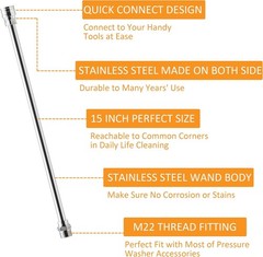 PWACCS Pressure Washer Extension Wand, Universal Lance for Power…