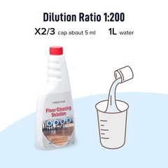 roborock Official Floor Cleaning Solution, 16.23 Fl Oz (Pack of 1), white