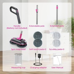 Scrubwiz Electric Spin Sprayer Water Mop 300Ml Tank Cordless Self-Propelled NEW!