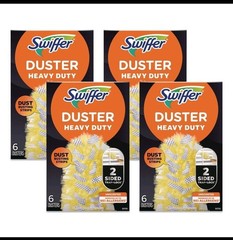 Swiffer 21620CT Dust Lock Fiber Heavy Duty Dusters Refill – Yellow (24/CT) New