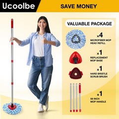 Spin Mop 4+3 Set(2 Tanks System), Set((2 System))