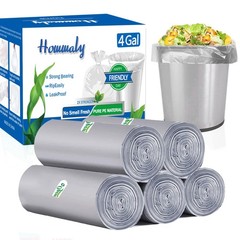 4 Gallon Trash Can Liners – Small Garbage Bags 250, Extra Strong, Fit 10-15 L…