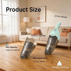 Shop-Vac Wet/Dry Handheld Vacuum Cordless Powerful Portable Car Vacuum