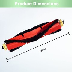 3 Pack Roborock Main Brushes Replacement Parts – 3 Pack, Red, Yellow, Black