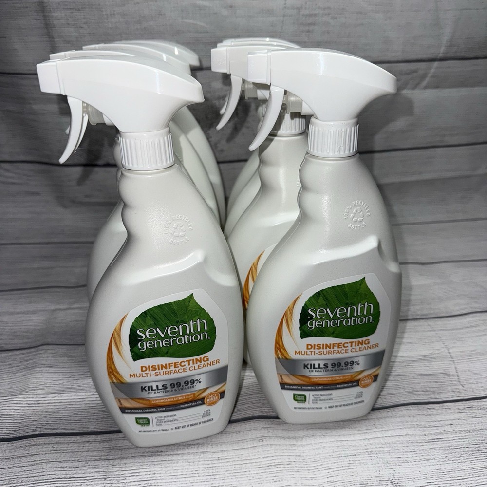 8 New Seventh Generation 26 oz. Multi-Surface Cleaner Spray Lemongrass Citrus
