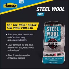 Rhodes American 10121110 Fine Grit Steel Wool Pads 8-3/4 L in. (Pack of 6)