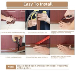 KNEELISA 39”X 1 Pack Rubber Door Sweep Bottom Exterior & 1 Pack, White