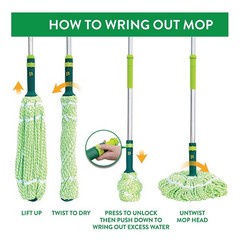 Pine-Sol 7-Piece Broom & Mop Cleaning Set – Angled Broom, Dustpan, Twist & Micro