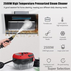 2500W Handheld Steam Cleaner High-Temperature With 3 Brush 1-Hour Continuous