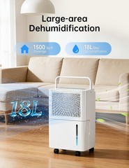 HUMSURE 2500 Sq. Ft 30 Pints Dehumidifier Equipped With Drainage Hose, Automa…