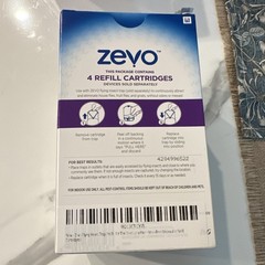 Zevo Flying Insect Trap Refills 4 Cartridges Model 4204996522 MPN Value Pack