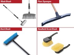 Harper 37518700 All-Purpose Scrubbing Squeegee Brush Set 10 In. Wash Brush
