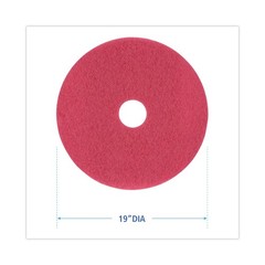 Boardwalk 4019RED 19 in. Diameter Buffing Floor Pads – Red (5/Carton) New