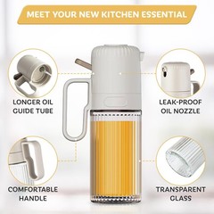 Swwdish Crown Preferrable Olive oil Spray With Silicon Brush, Food White