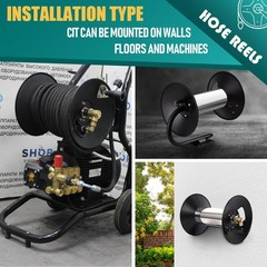 Heavy Duty Power Washer Jet Wash High Pressure Hose Reel (30 Metre x 3 Ft Hose)