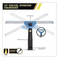 Gritt Commercial GRI129 14″ Wide Blade Swivel Window Squeegee New