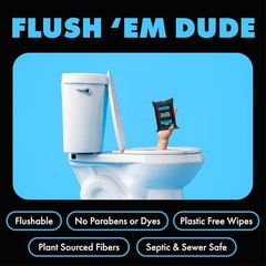 DUDE Wipes Unscented Travel – 1 pack (18 18 Count (Pack of 1), White