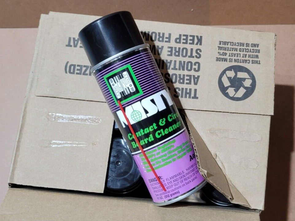 (Qty 12) MISTY A00368 Contact & Circuit Board Cleaner III Spray Aerosol Can 11oz